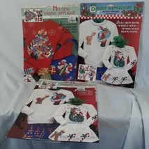 Lot of 3 Daisy Kingdom No Sew Applique Christmas Holidays Aprons Sweaters Crafts - $13.98