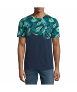 Arizona Men&#39;s Short Sleeve Crew Neck T-Shirt Navy Palm Print Size X-Larg... - $19.82 CAD