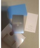 CHANEL VIP Gift Small Mirror With Sky Blue Leather Slip Case - £66.19 GBP
