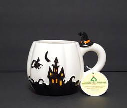 NEW RARE Spooky Witch Pumpkin Shaped  Halloween Mug 10 OZ Ceramic - £21.95 GBP