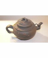 Yixing Zisha Teapot Handmade Chinese Purple Clay Plum Blossom Relief – M... - $134.32 CAD