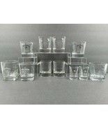 11 Jack Daniels Rocks Whiskey Shot Glass Cocktail Drinking Glasses Embos... - £47.20 GBP