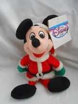 Disney Store Exclusive Mickey Mouse Christmas Plush Doll 9 Inches Santa Suit  - $9.89