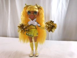 Rainbow High Cheer Sunny Madison Yellow Fashion Doll Pom Poms Cheerleader - £21.82 GBP