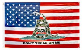 3x5 USA American Gadsden Don&#39;t Tread On Me Flag 3&#39;x5&#39; Banner Grommets Premium - £3.96 GBP