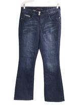 ELIZABETH GRACE WOMENS SIZE 10 MODERN FIT LOW RISE FLARE LEG BLUE JEANS - $25.00