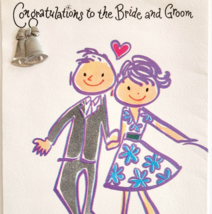 1960-70s Congratulations To The Bride And Groom Greeting Card Unused NOS... - $19.99