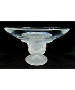 Sasaki Wings Compote Bowl Crystal Clear Frosted Bird Dove Footed Etuso Y... - £68.64 GBP