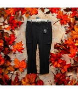 Eddie Bauer Flexion Polar Fleece Lined Cargo Pants Size 10 Black Hiking ... - $51.48