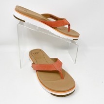 UGG Womens Orange Leather Tread Lite Flip Flop Sandal, Size 9 - £24.62 GBP