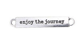 Quote Pendant-Word Pendant-Inspirational Word Charm-Connector-Enjoy the Journey* - £1.98 GBP