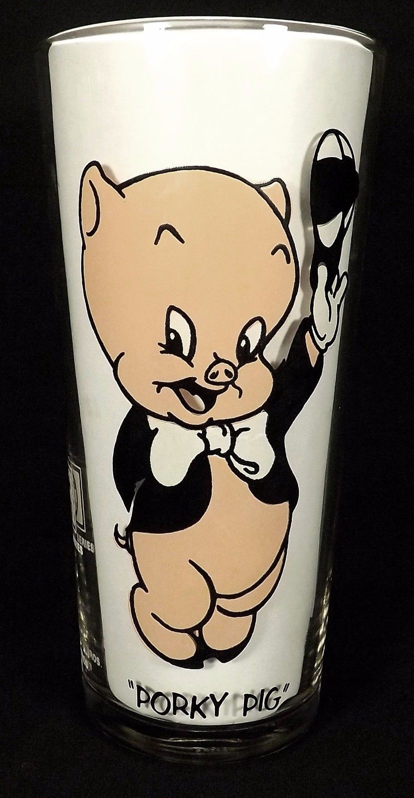 Warner Brothers 1973 Pepsi "Porky Pig" Tall 16oz Tumbler Glass Vintage 6 1/4" - $5.89