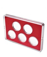 Coin Display High Quality Gift Box Red with 5 Pcs 30mm Capsules - $4.37