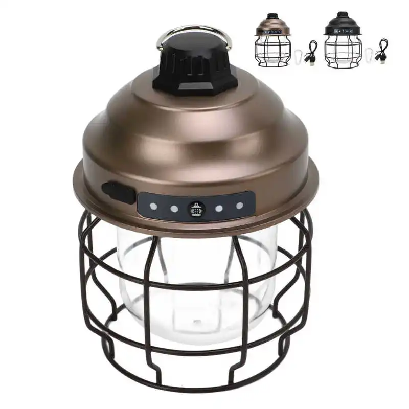 LED Camping Lantern Outdoor Camping Lights Multifunction Retro Drop Resistance - £28.29 GBP