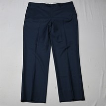 Santorelli 40x32 Blue Romeo Flat Front Straight Wool Mens Dress Pants - $54.59