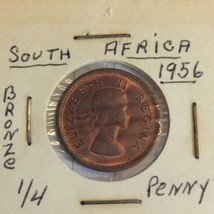 SOUTH AFRICA 1956 1/4 PENNY - $4.99