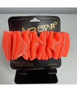 Vintage Top Star Fluorescent Orange 3” Bow Clip 1989 Retro 80&#39;s NOS - £9.32 GBP