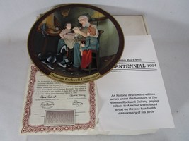 Norman Rockwell Family Trust Ed The Toy Maker 3-D Plate in Original Box ... - $16.82