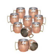 Set of 10 - Prisha India Craft Copper Mug for Moscow Mules 560 ML / 18 oz Inside - £47.25 GBP
