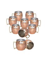 Set of 10 - Prisha India Craft Copper Mug for Moscow Mules 560 ML / 18 o... - £46.25 GBP