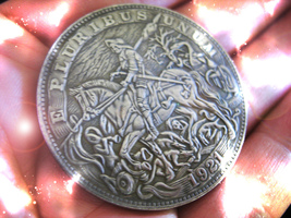 HAUNTED MAGICK COIN TEMPLAR KNIGHT GOLDEN GLORY SYCCESS WEALTH HIGHEST LIGHT image 2