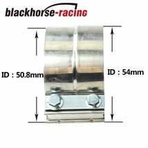 2&quot; Stainless Band Exhaust Clamp Step Exhaust Clamps For Catback Muffler ... - $14.38 CAD