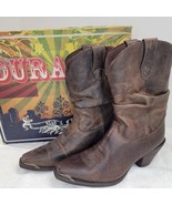 Women&#39;s Durango Crush Head West Cowboy Western Boots Brown Size 9 M RD34... - £59.95 GBP
