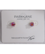 PARK LANE high polish gold IRIDESCENT CORAL Impression Earrings pair set - $41.51