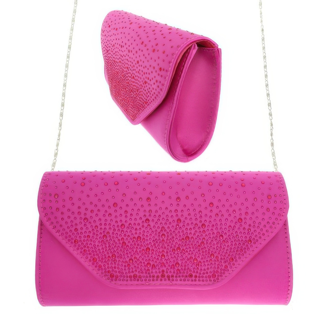 Envelope Flap Clutch Bag (Pink.Pk) - $23.99