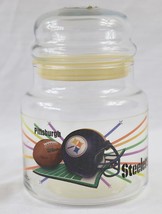 VINTAGE Kamco Pittsburgh Steelers Glass Candle Jar - £10.28 GBP