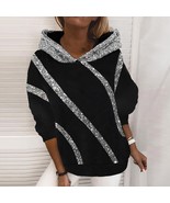 Women&#39;s Fashion Sweatshirt Blouse  Sequins Hoodie Loose Tops Women Light... - £71.79 GBP