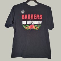 Nike Mens Shirt XL On Wisconsin Orange Bowl Badgers Black Short Sleeve C... - $13.63