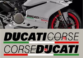 Motorcycle Decal Motos Sticker x2 Vinyl Suitable for Ducati Corse Fairing Sticke - £57.24 GBP