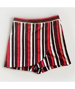 Express Size S Womens Skort Shorts Vertical Stripes Red White - $14.84