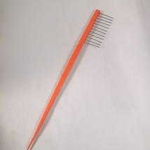 Vintage SMOOTHIE Comb Professional Hair Styling Tool Comb Orange metal b... - $40.00