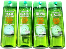 4 Garnier Fructis Active Fruit Protein Sleek &amp; Shine Zero Fortifying Shampoo - £31.92 GBP