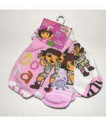 Dora The Explorer 3pk Ankle Socks White Pink Giraffe Size 6-8 NWT - £5.24 GBP