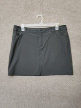 Eddie Bower Skort Skirt Shorts Women&#39;s 16 Gray Hiking Outdoor Stretch - £17.15 GBP