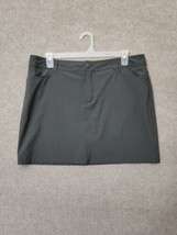 Eddie Bower Skort Skirt Shorts Women&#39;s 16 Gray Hiking Outdoor Stretch - $21.65