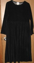 Womens M Kathy Ireland Round Neck Black Velvet Long Tunic Short Dress - £14.86 GBP