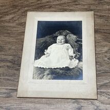 Antique Vintage Cabinet Card Photograph Baby Infant Gothic Victorian OOA... - $9.89
