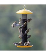 Durable Metal Mesh Tube Hanging Bird Feeder with Yellow Top and Perch - $108.49