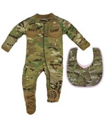2-Piece Baby Girls Multicam &quot;Boot Camp&quot; Sleep N&#39; Play Footie and Coordin... - £39.70 GBP