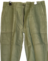 VTG OG 107 Vietnam Era Trouser Pants 70s US Military Sateen 34 x 30 Oliv... - £51.82 GBP