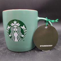 New 2025 STARBUCKS Green &amp; Red Ceramic Coffee Cup 11 oz Mug Mermaid Sire... - $11.87