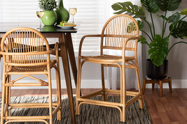 Randolph Natural Brown Rattan Counter Stool - $7,939.83 MXN