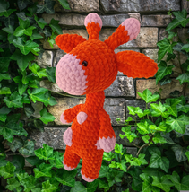 Crochet Giraffe Plush doll, Height 12.99 inch/33cm, Amigurumi Funny Giraffe - £26.37 GBP