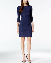Brand New with Tags Tahari ASL Tiered Sparkle Shift Dress $128 Retail - £39.53 GBP