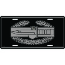 United States Army Silver on Black Combat Action Badge License Plate Embossed - £9.25 GBP