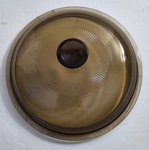 Vtg Pyrex Corning Visions Amber Glass 18 V1.5C 7 1/4&quot; Pot Replacement Li... - $18.81